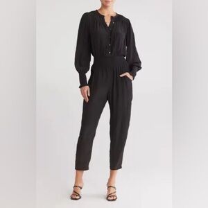 Ramy Brook Carina Smocked Jumpsuit XS B3101